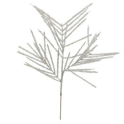 Ganz 27" White Glittered Wispy Wheat Artificial Christmas Spray