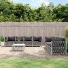 vidaXL Garden Lounge Set White and Dark Grey - 2 of 4