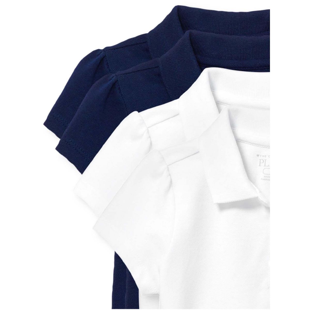 The Children's Place Toddler Girls Short Sleeve Uniform Ruffle Pique Polo 4-Pack - thumbnail 4