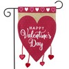 Briarwood Lane Garden Flag 12x18 For Outdoor Happy Valentine's Hearts Burlap For Valentine's Love Garden Flag Flags For Outside - 2 of 4
