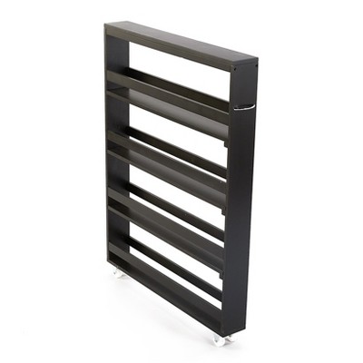 The Lakeside Collection Hidden Spice Rack - Can Storage on Wheels for In Between Fridge & Counter