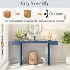 KWPZQEB 60'' Wooden Console Table, Stylish Narrow Entryway Table, Farmhouse Entryway Table with Adjustable Feet for Hallway, Living Room, Foyer - 4 of 4