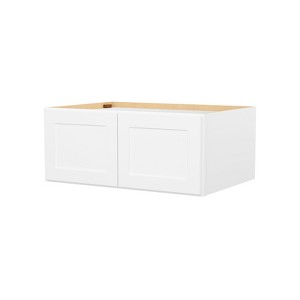 HOMLUX Easy-DIY 36 in W x 24 in D in Shaker White Ready to Assemble Wall Refrigerator Kitchen Cabinet with 2 Doors - 1 of 4