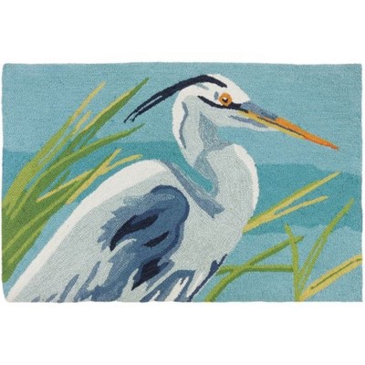 Homefires Blue Heron Indoor Only – Elegant Wildlife Design, Soft & Durable – Easy-Care Doormat for Nature & Coastal Interiors