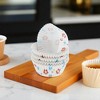Unique Bargains Floral Print Disposable Baking Cups Greaseproof Paper Multicolor 1.97"x1.18" 100 Pcs - 2 of 4