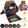 NPolar"Unisex Canvas Crossbody Bag for Phone, Tablet, Credit Cards, Keys & Essentials – Stylish & Practical"BlackGreenGray&Khaki - 4 of 4