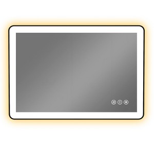 Black Framed Led Bathroom Mirror - 1 of 4