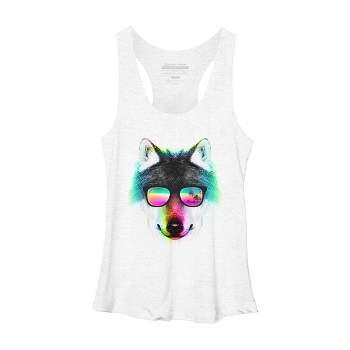 Women's Design By Humans Summer Wolf By clingcling Racerback Tank Top