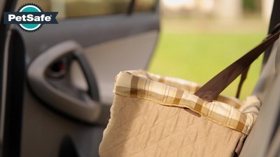 Small Brown Quilted Soft Sided Dog Carrier