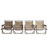 Akoasm 4-Pieces Portable And Foldable Aluminium Patio Dining Chair with Armrests For Children-Natural - 3 of 4