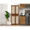 VYNXARIA Stylish 4-Door Storage Cabinet with Adjustable Shelves and Drawer - 3 of 4