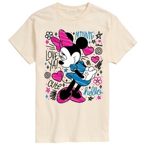 Men's - Disney - Minnie Doodles Short Sleeve Graphic T-Shirt - 1 of 2