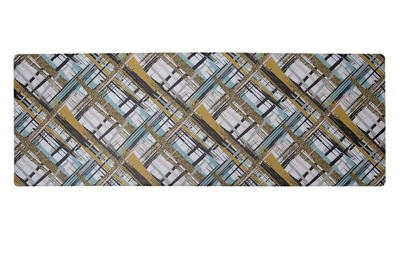J&V TEXTILES 20" x 55" Oversized Cushioned Anti-Fatigue Kitchen Runner Mat (Abstract)
