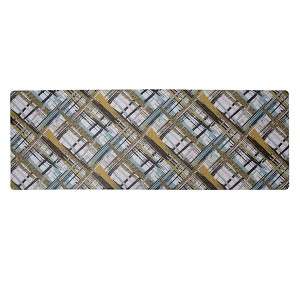 J&V TEXTILES 20" x 55" Oversized Cushioned Anti-Fatigue Kitchen Runner Mat (Abstract) - 1 of 4