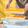 LunaLulinlk Freezer Ice Tray with Lid, Makes 64 Ice Cubes, Includes 2 Ice Trays, Ice Box, Ice Scoop and Lid, BPA Free, Orange - 3 of 3
