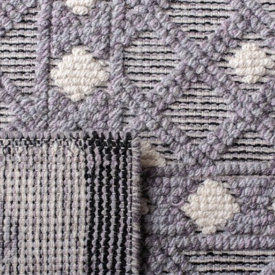 Safavieh Natura Cream and Purple Hand-Tufted 6' x 9' Wool Rug