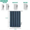 LunaLulinlk Waffle Weave Fabric Shower Curtain ,Moonlight Blue,71"Wx72"L - 2 of 4