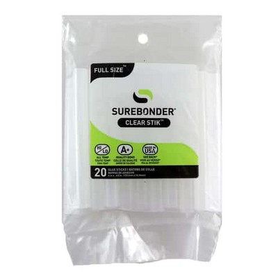 Photo 1 of (READ FULL POST) Surebonder Clear Stik 0.41 in. D X 4 in. L All Purpose Glue Sticks Clear 20 pk