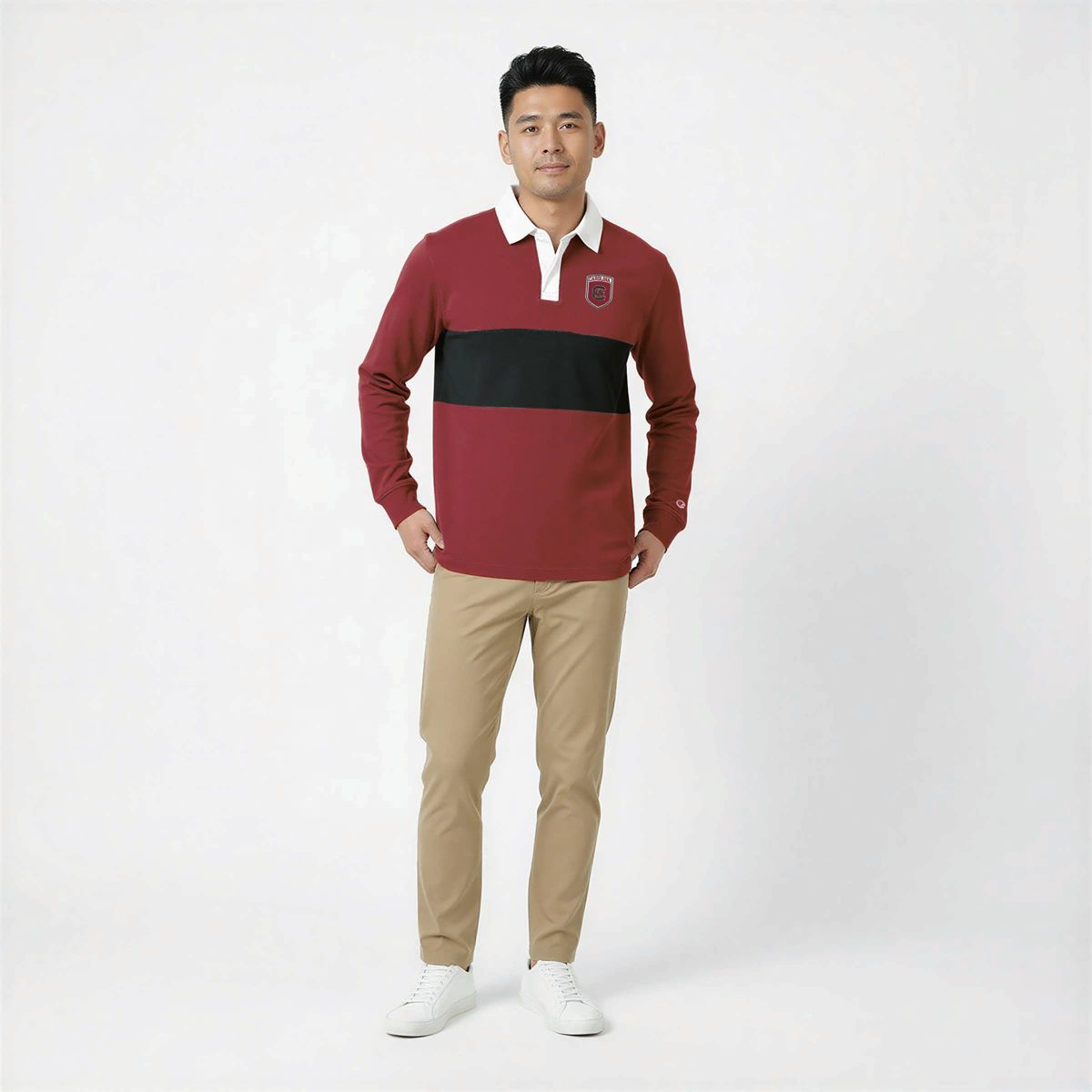 NCAA South Carolina Gamecocks Men's Champion Long Sleeve Polo Shirt