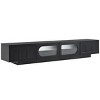 TV Stand with Fluted Tempered Glass Doors for TVs Up to 95'',Functional Media Console with Arched Cabinet Doors – The Pop Home - 4 of 4