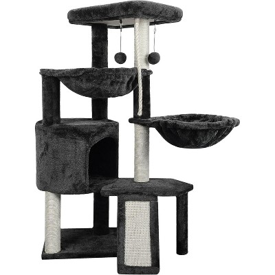 Heybly Three Layer Cat Tree with Cat Condo and Two Hammocks