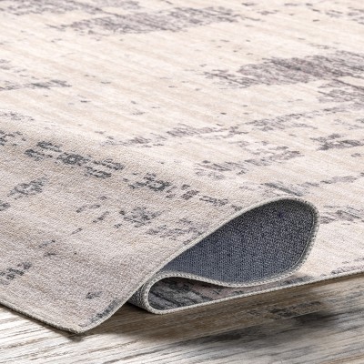 Eco-Friendly Ariana Abstract Gray Synthetic Area Rug 4' x 6'