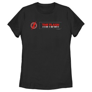Women's The Flash Lightning Bolt Title Movie T-Shirt - 1 of 4