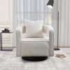 29"W Swivel Accent Open Back Chair Modern Comfy Sofa Chair For Nursery Bedroom Living Room, Club Chair Leisure Arm Chair - ModernLuxe - 2 of 4