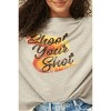 Slickblue Women's Long Sleeve Graphic Sweatshirt - "Shoot Your Shot," Loose Fit, Heather Grey, Size S-L - 3 of 4