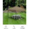 10 X 10ft Pop-Up Canopy, Foldable Outdoor Sunshade Shelter, One-Push Setup Tent for Events, Parties, Camping and Commercial - 3 of 4