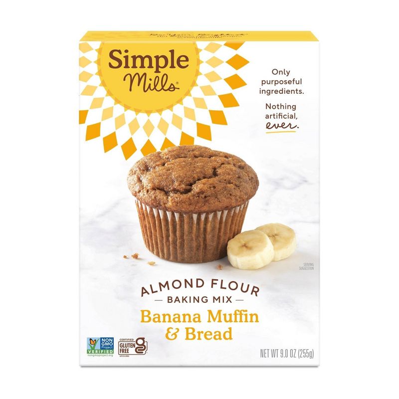 Simple Mills Gluten Free Banana Muffin &#38; Bread Almond Flour Baking Mix - 9oz, 1 of 13