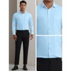 INSPIRE CHIC Men's Solid Long Sleeve Regular Fit Formal Business Button Down Dress Shirts - 4 of 4