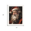 HomeRoots Old World Santa Claus White Framed Wall Art - 3 of 4