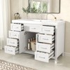 Christopher Knight Home Boyce Classic 48" Wood Bathroom Vanity with Resin Sink and Eight Soft-Close Drawers - 2 of 4