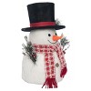 Transpac Foam 16.14 in. Multicolor Christmas Snowman Tree Topper with Black Hat - 2 of 4