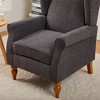 PAGED Accent Chair with Coffee Table, Elegant Living Room Chairs with Scroll-Style Arms and Classic Roman Column Legs for Office - 4 of 4