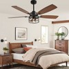 Bella Depot 52" Modern Black Large Caged Ceiling Fan with Light Kit - 3 of 4