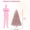 Acekool 4.5Ft Artificial Christmas Tree, Slim Skinny Tree with Realistic Branch Tips, Metal Stand, Pre-Lit, Holiday Decoration for Home, Rose Gold - 4 of 4