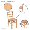 Emma and Oliver Kids Natural Solid Wood Table and Chair Set for Classroom, Playroom, Kitchen - 3 of 4