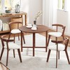 Tangkula 36" Foldable Kitchen Table Round Dining Table w/Solid Rubber Wood Legs - 3 of 4