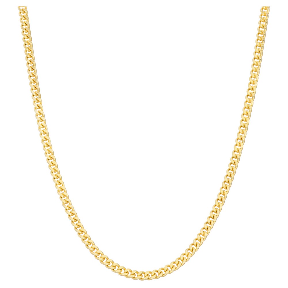 Photos - Pendant / Choker Necklace Tiara Gold Over Silver 16" - 22" Adjustable Curb Chain - Yellow
