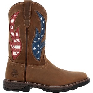 Men Georgia Boot Carbo-Tec FLX 11" Patriotic Pull-On Work Boot - 1 of 4