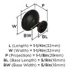 Amerock Edona Cabinet or Furniture Knob, 1-1/4 inch (32mm) Diameter - 3 of 4
