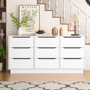 Okak Modern 6/9 Drawers Simply Bedroom Dressers with Handle,Minimalist Wooden Dresser,Chest of Drawers for Bedroom,Entryway - 1 of 4
