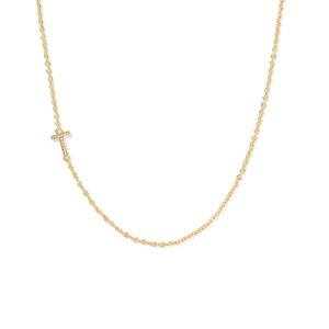 Kendra Scott 14K Gold Over Brass Mini "T" Initial Pendant Necklace - Gold - 1 of 3