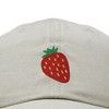 Dalix Strawberry Embroidered Cotton Dad Hat Fruit Adjustable Casual Baseball Cap Nature Womens - 2 of 4