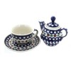 Blue Rose Polish Pottery 1148-775 Zaklady Individual Teapot & Cup - 2 of 3