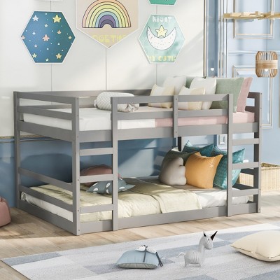 Lycvki Solid Wood Bunk Bed with Ladder