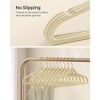 SONGMICS Velvet Hangers Non-Slip Hangers with Rose Gold-Colored Swivel Hooks Slim Space-Saving Hangers - 3 of 4