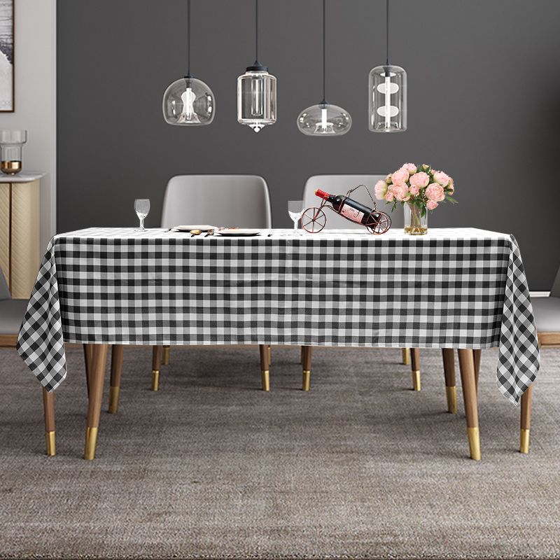 Costway Polyester Tablecloth Rectangle Table Stain Resistant Buffalo Plaid Table Cover 60'' X 102'' Set of 10, 4 of 11